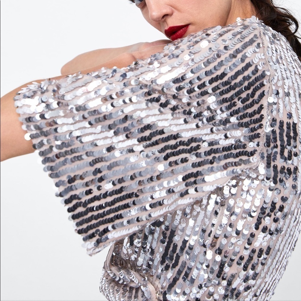 ZARA Sequin Blouse - Picture 4 of 7